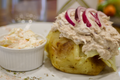 Baked Potato with Tuna, Red Onion & Mayonnaise