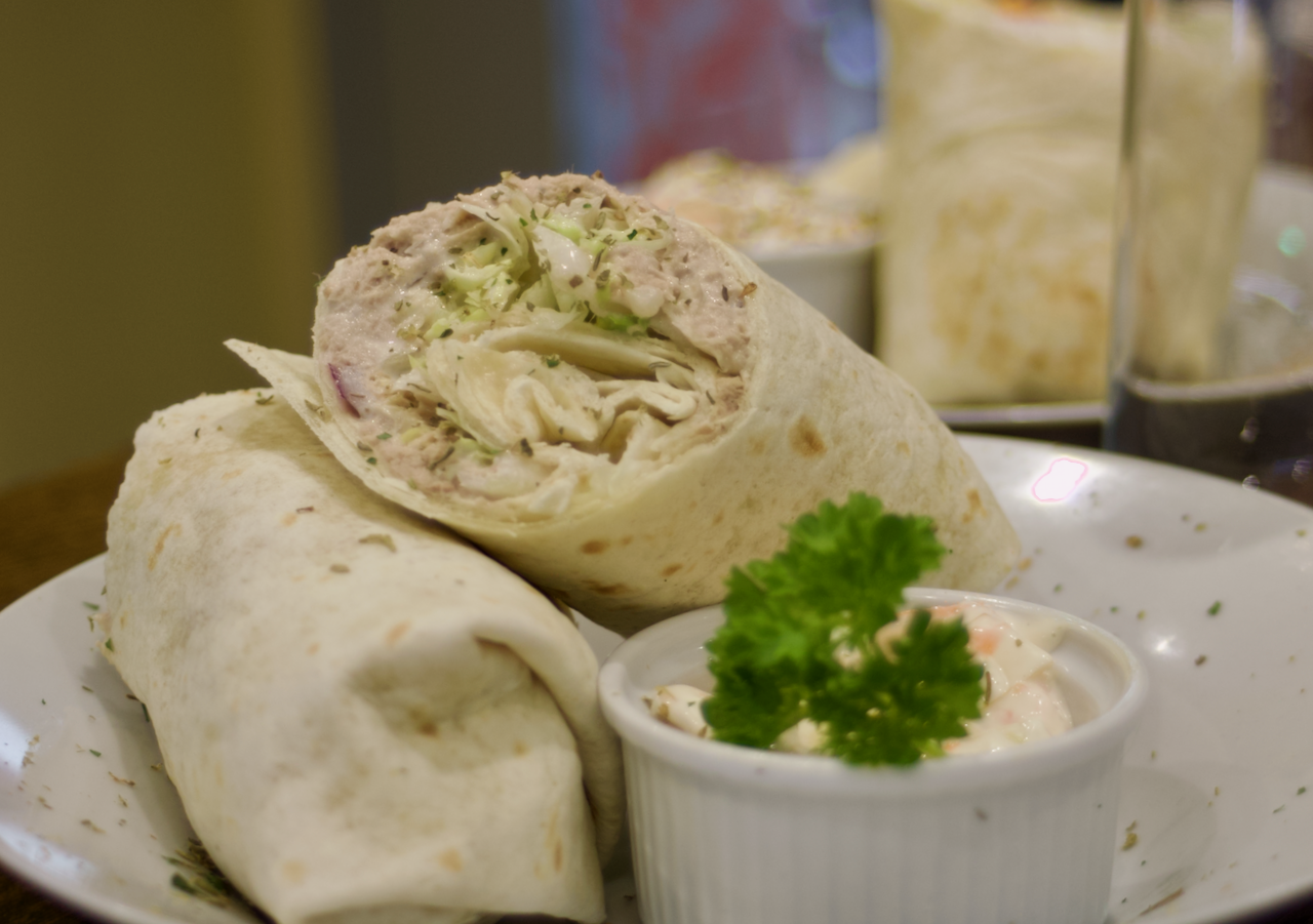 Toasted Wrap with Tuna & Red Onion Mayonnaise